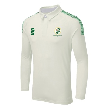 MAORI OXSHOTT CC DUAL LONG SLEEVE CRICKET SHIRT (WOMENS)-Ivory