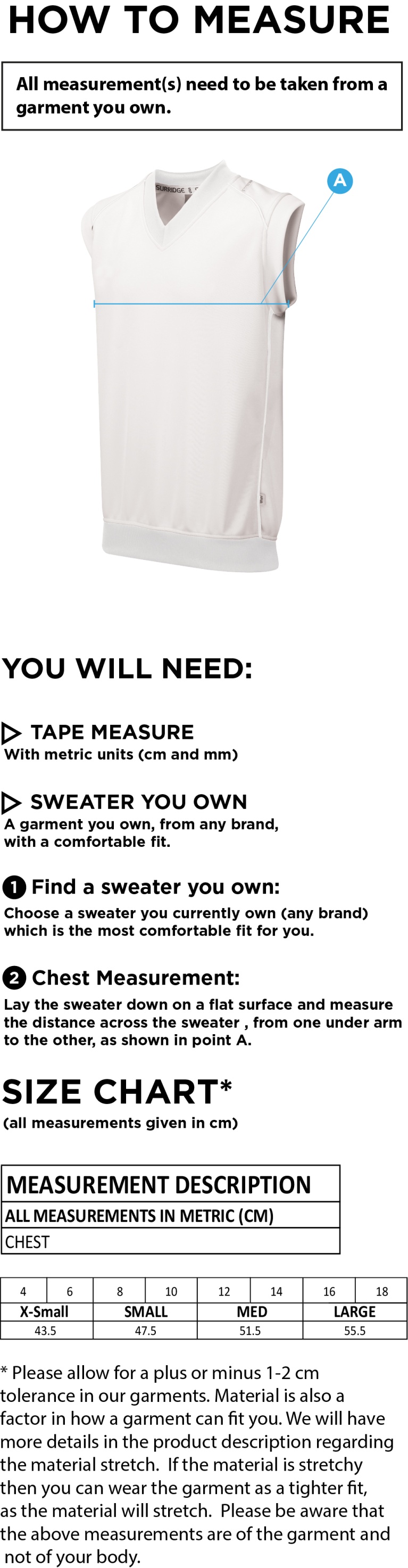 MAORI OXSHOTT CC BLAST SLEEVELESS WOMENS SWEATER-Ivory - Size Guide